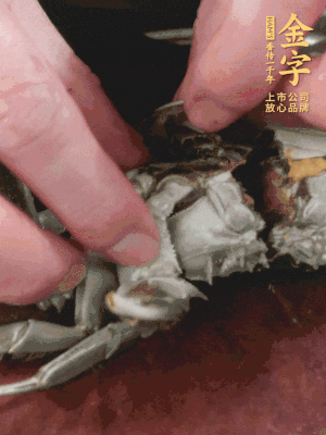 大闸蟹洗净对半切，去底盖去鳃。